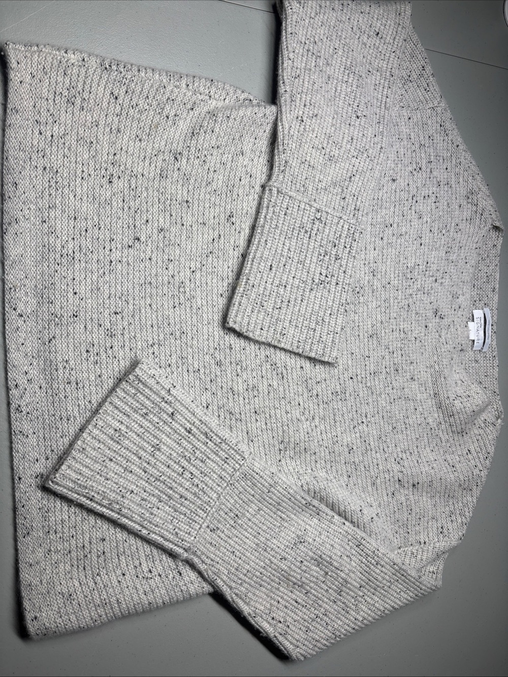 Nordstrom Women’s L Gray 100% Cashmere Crewneck Pullover Sweater Preppy Luxury